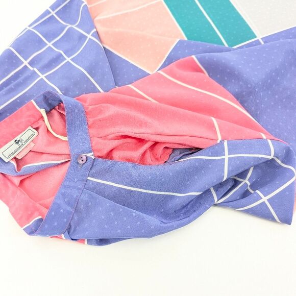 Jonathan Martin Vintage Abstract Silky Lightweight Midi Skirt Size S/M - Picture 6 of 6